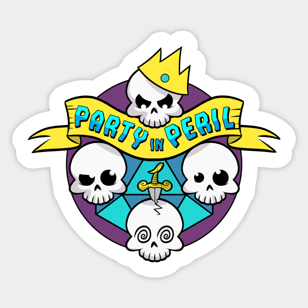 Party in Peril Season 1 Design Sticker by NerdSloth